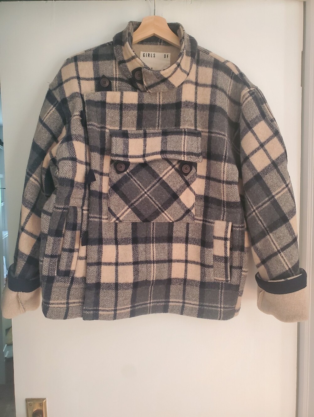 Girls Of Dust Rider Jacket - wool checks